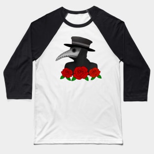 Plague Doctor Rose Art Baseball T-Shirt